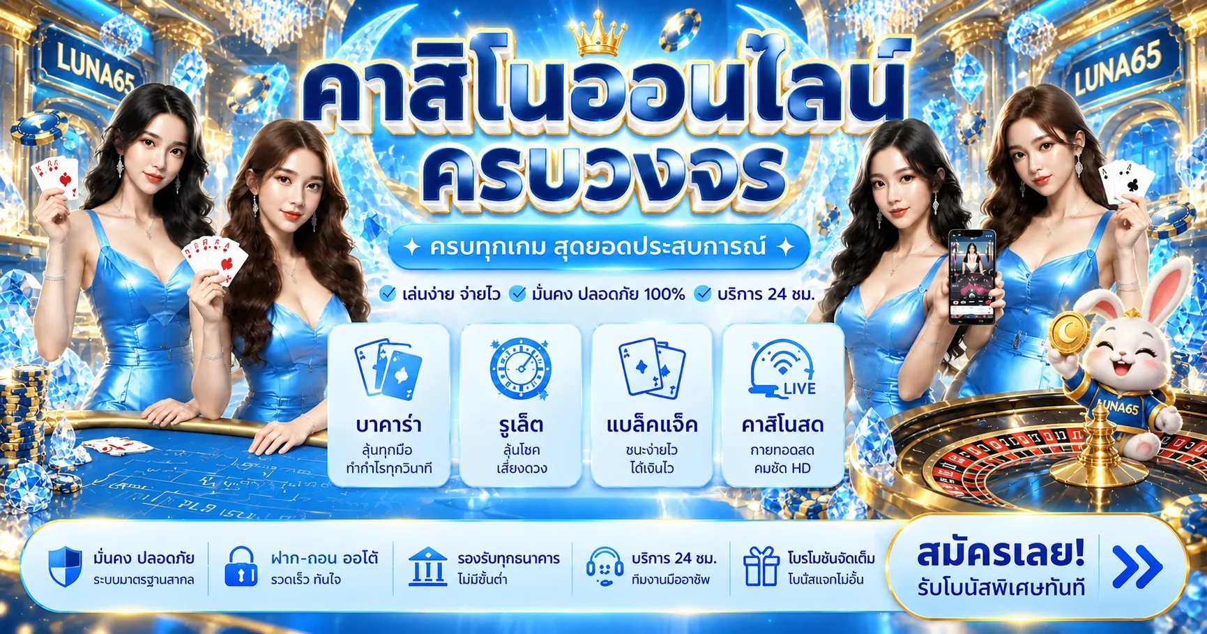 คาสิโนออนไลน์ LUNA65 พร้อมข้อมูลเกมและการใช้งาน